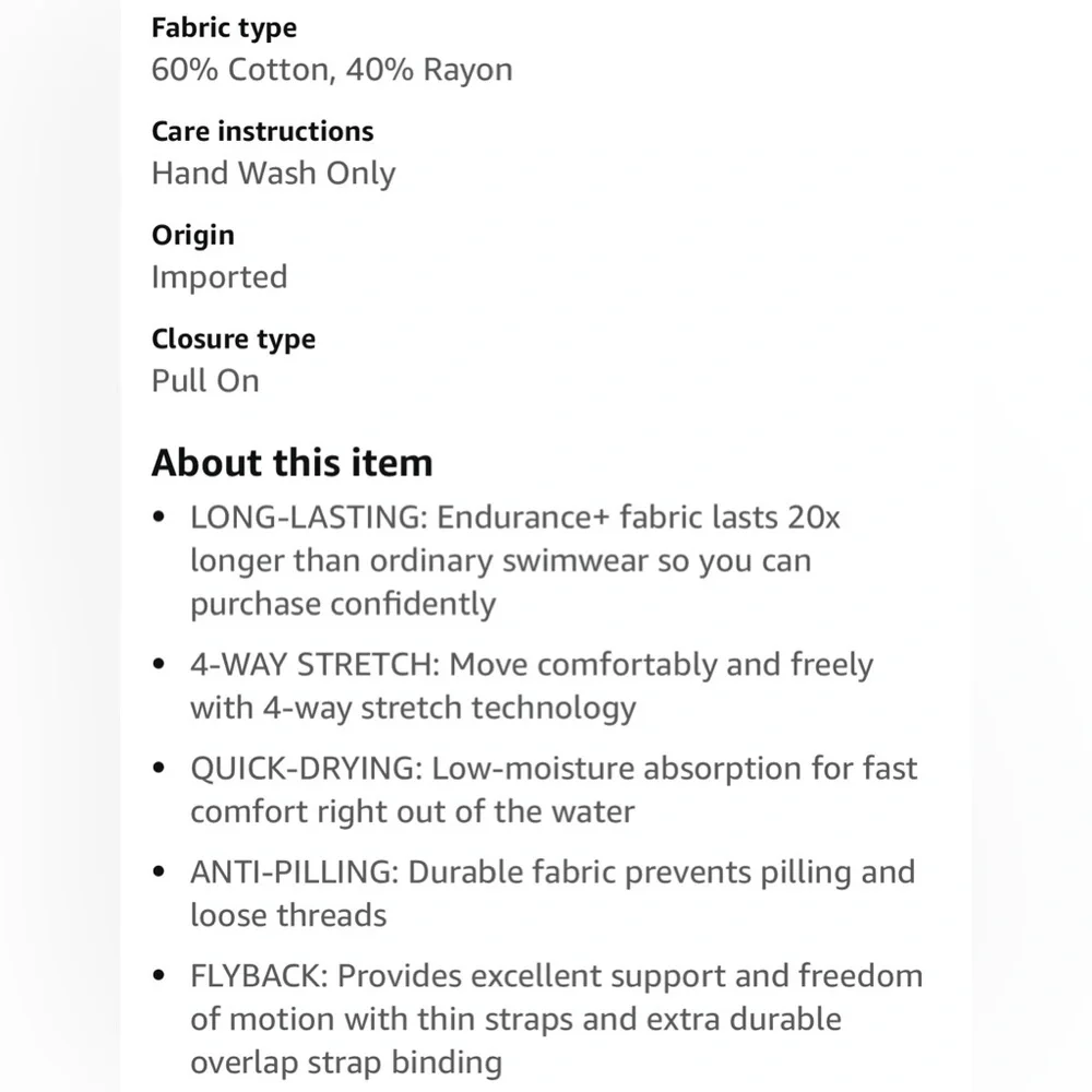 NWT Speedo One Piece Endurance+ Flyback Swimsuit Size 30 - Picture 8 of 9